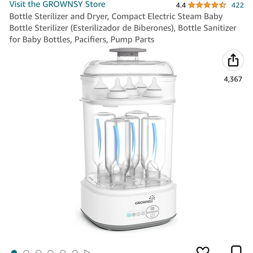 Bottle sterilizer and dryer